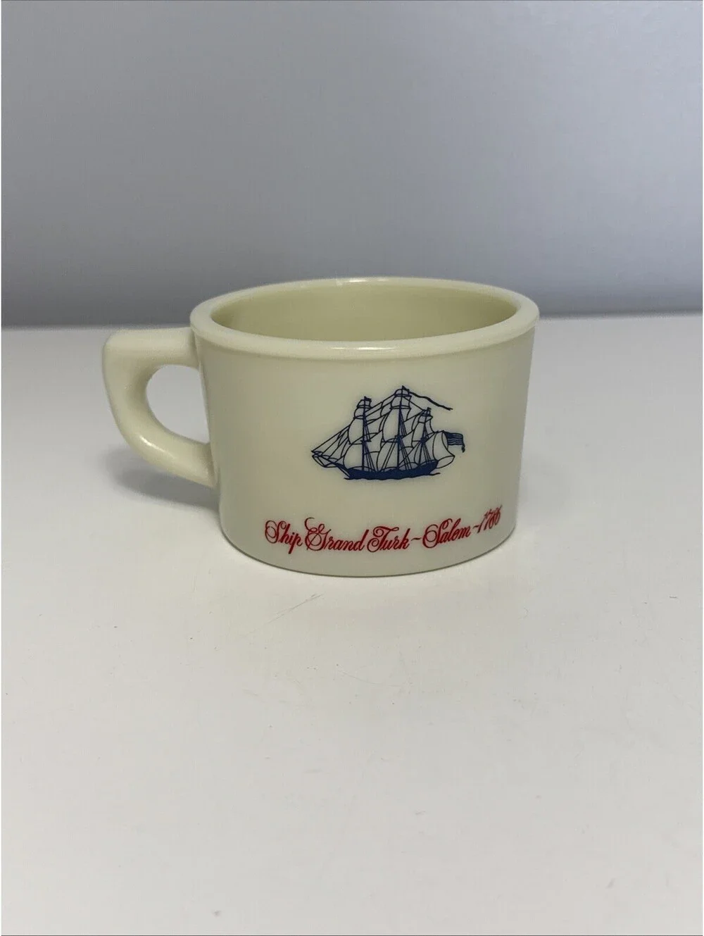 VTG Old Spice Shulton Shaving Mug 2 Ships ~ Grand Turk Salom 1786 ~Recovery 1794